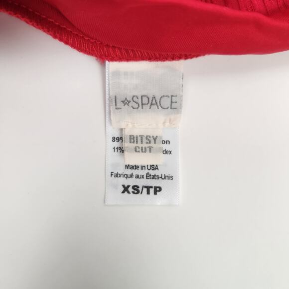 L*Space Frenchi Bitsy Bikini Bottom in Lipstick Red Size XS NWOT - Picture 4 of 5